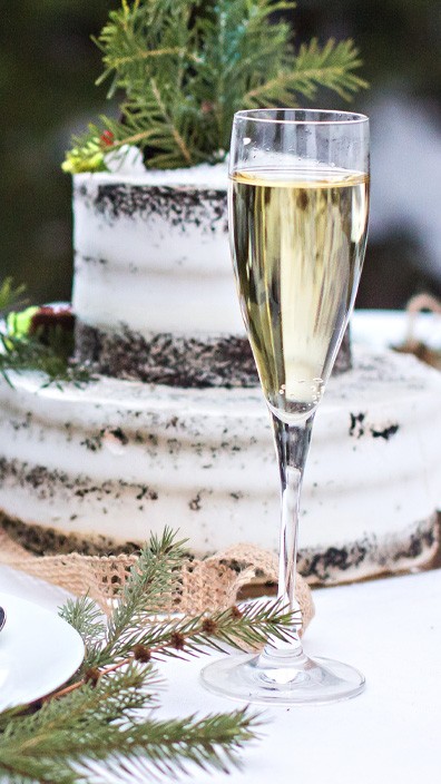 Hochzeitstorte für Winterhochzeit